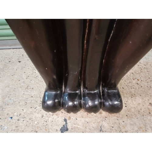 500 - Large solid hardwood Sculpture of Egyptian cat figure - 128cm