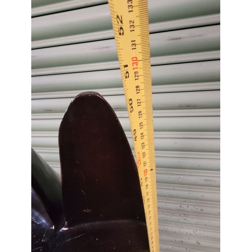 500 - Large solid hardwood Sculpture of Egyptian cat figure - 128cm