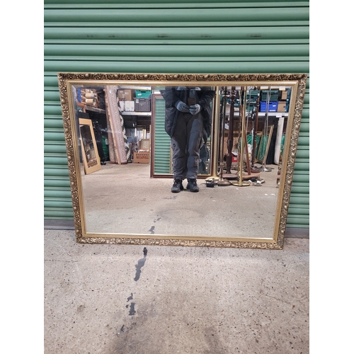306 - Large gilt frame bevelled mirror