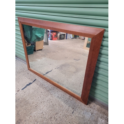 308 - Large Teak framed mirror
