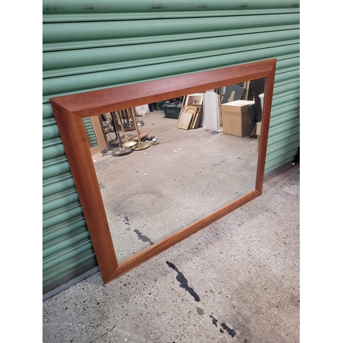 308 - Large Teak framed mirror