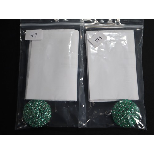 39 - 7ct Zambian Emerald Sterling Silver Pendant (2), 1.50ct Blue & White Diamond Sterling Silver Pendant... 