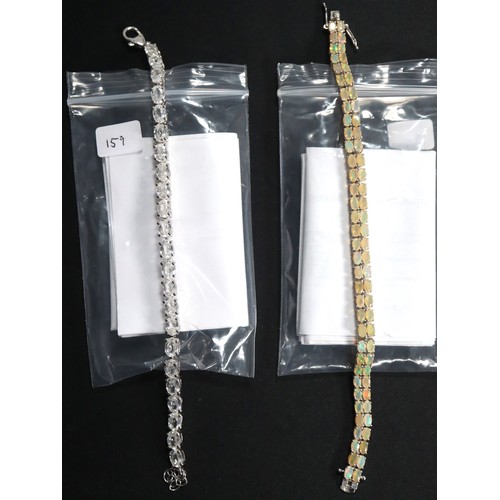 42 - 29.64ct Madagascan Ruby Sterling Silver Bracelet, 16.18ct Loliondo Orange Kyanite Sterling Silver Br... 