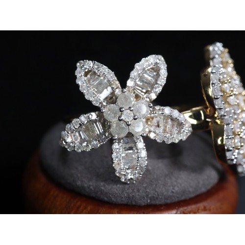 48 - 1.50ct Diamond Midas Gold Plated Sterling Silver Ring Size N-O & 1ct Diamond 9K Gold Tomas Rae Ring ... 