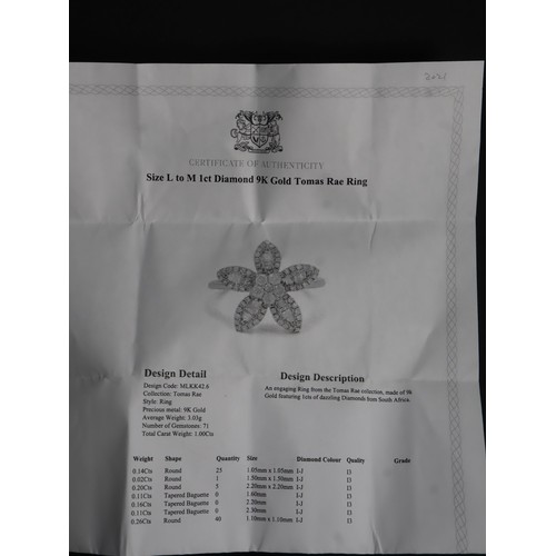 48 - 1.50ct Diamond Midas Gold Plated Sterling Silver Ring Size N-O & 1ct Diamond 9K Gold Tomas Rae Ring ... 