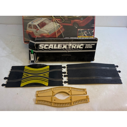 329 - Vintage Scalextric C.580 Mighty Metro racing set and C.248 Hump bridge