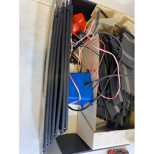 329 - Vintage Scalextric C.580 Mighty Metro racing set and C.248 Hump bridge