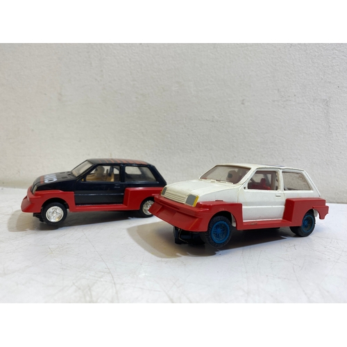 329 - Vintage Scalextric C.580 Mighty Metro racing set and C.248 Hump bridge