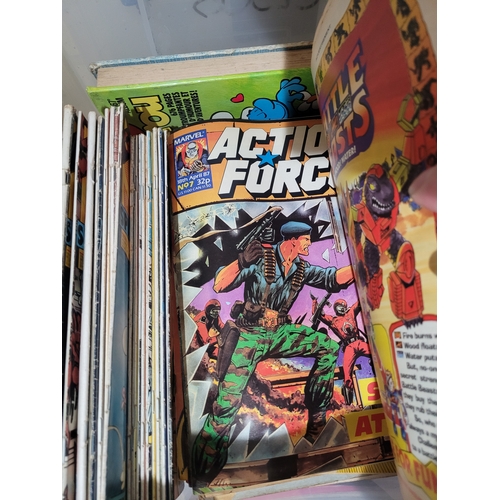 334 - Vintage Collection of Spirou and action force comics