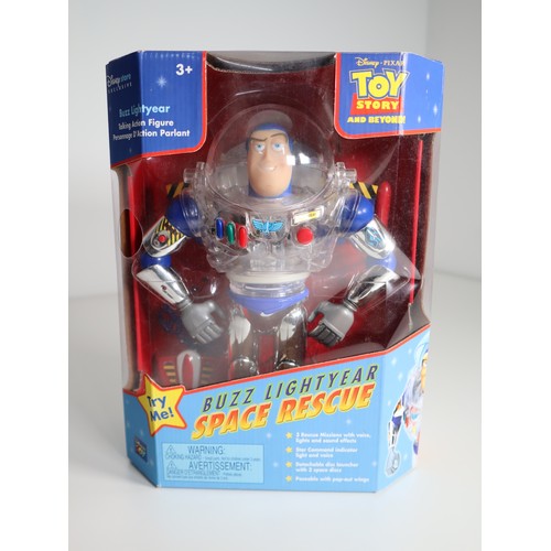 131 - Toy Story & Beyond Buzz Lightyear Space Rescue Talking Action Figure by Thinkway 2004 Disney Store E... 