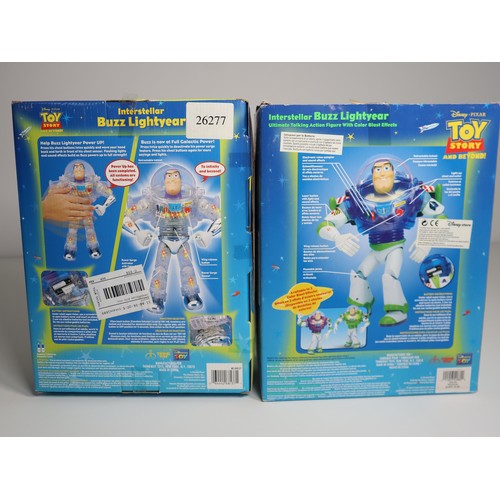 134 - Two Toy Story & Beyond Interstellar Buzz Lightyears Ultimate Talking Action Figures by Thinkway - Bo... 