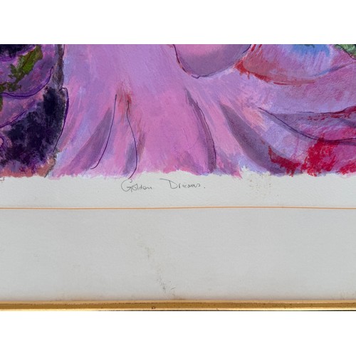 24 - Quan Sun (Chinese b1942 -) Signed Screenprint 'Golden Dreams' Limited edition AP 12/50 signed in pen... 