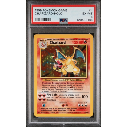 125 - Pokemon Trading Card Game - 1999 Charizard 4/102 Holo PSA 6 - Excellent - Mint