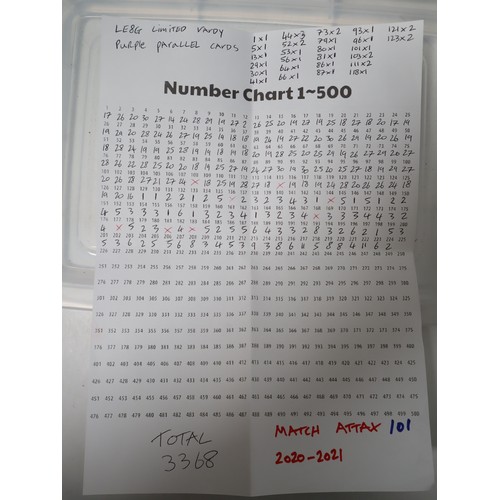 146 - Topps Match Attax 101 2020-2021 Football Cards includes LE8G Limited Edition Vardy & Purple Parallel... 