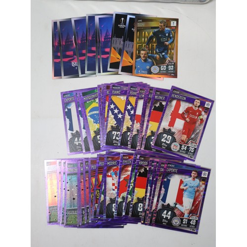 146 - Topps Match Attax 101 2020-2021 Football Cards includes LE8G Limited Edition Vardy & Purple Parallel... 