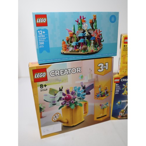 163 - Lego Creator - 40783 Coral Reef Diorama, 40709 Spring Animal Playground, 40758 Celebration Ferris Wh... 