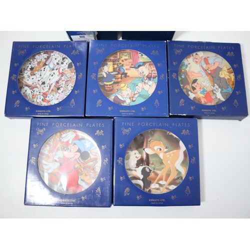 169 - Five Fine Porcelain Walt Disney Plates by Kenleys Ltd + Royal Doulton Walt Disney Showcase ceramic f... 