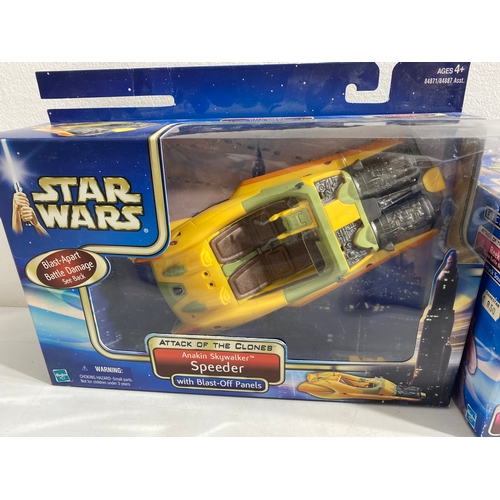 176 - Star Wars Attack of the Clones Anakin Skywalker's Speeder with Blast-off Panels, Anakin Skywalker's ... 