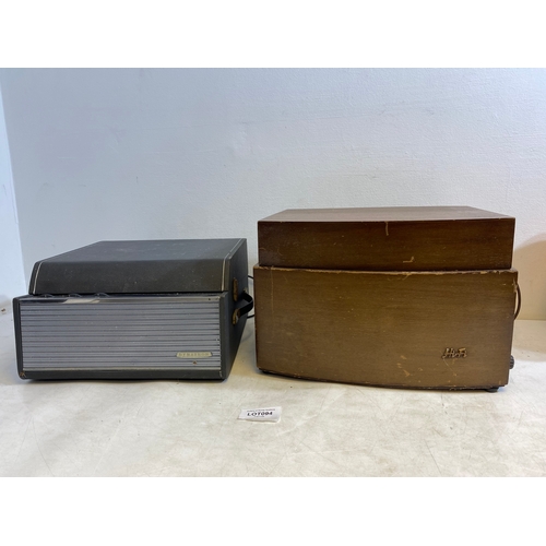 185 - Vintage Garrard model 1000 and PYE turntables