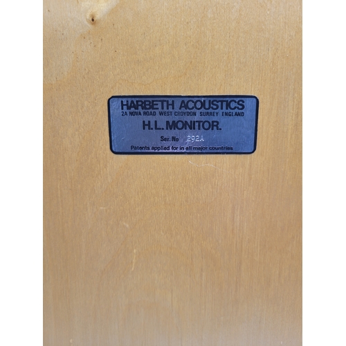 193 - Harbeth Acoustics H.L Monitor Speakers Mk1 Early Serial Numbers 292a / 292b