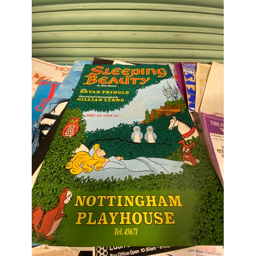 31G - A Large Collection of theatrical posters including Oliver, Babes in the wood, Maps, Sleeping Beauty,... 