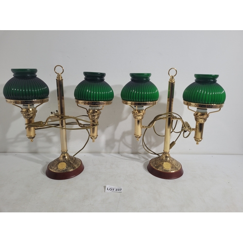 233 - A pair of Franklin Mint Thomas Alva Edison 150th Anniversary Commemorative Lamps