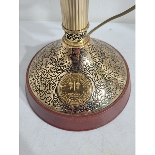 233 - A pair of Franklin Mint Thomas Alva Edison 150th Anniversary Commemorative Lamps