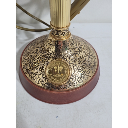 233 - A pair of Franklin Mint Thomas Alva Edison 150th Anniversary Commemorative Lamps