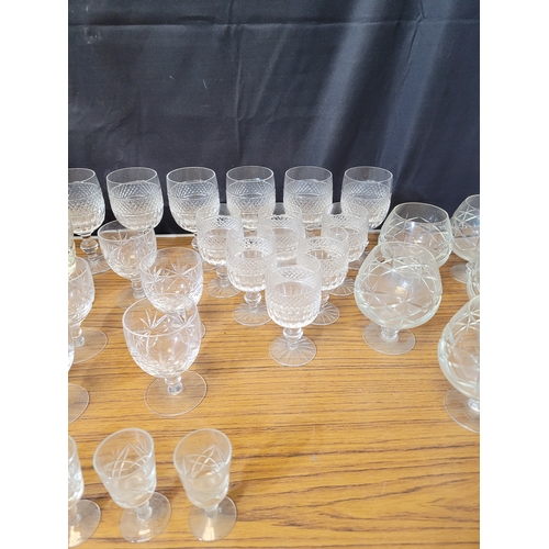 341 - Collection of crystal glasses