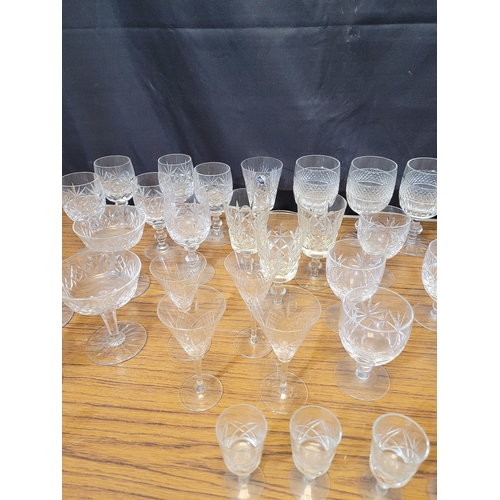 341 - Collection of crystal glasses