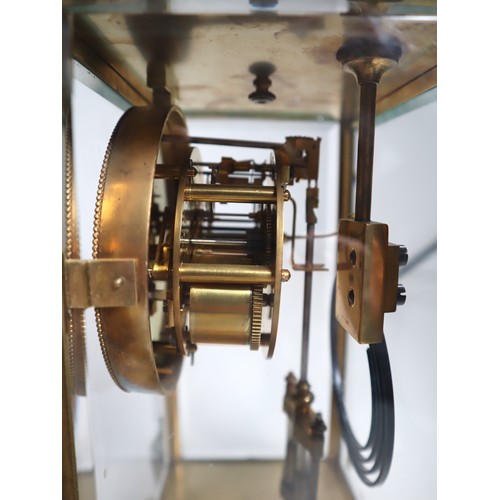 78 - 19th Century French Ornate Brass & Bevelled Cut Glass Mantel Clock
By Japy Frères & Cie
An impressiv... 