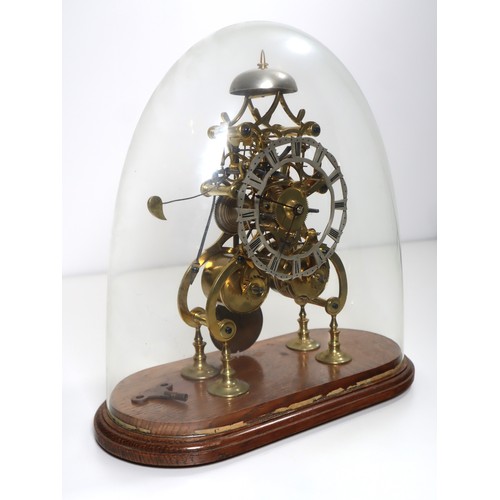 79 - Late 19th Century Brass Skeleton Clock
An elegant late 19th-century brass skeleton clock with an eig... 