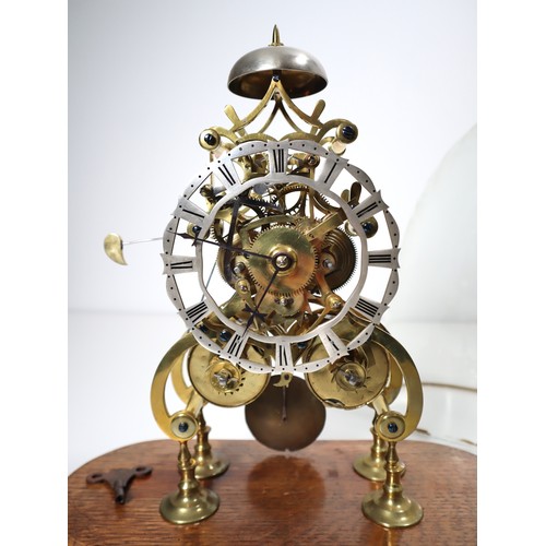 79 - Late 19th Century Brass Skeleton Clock
An elegant late 19th-century brass skeleton clock with an eig... 