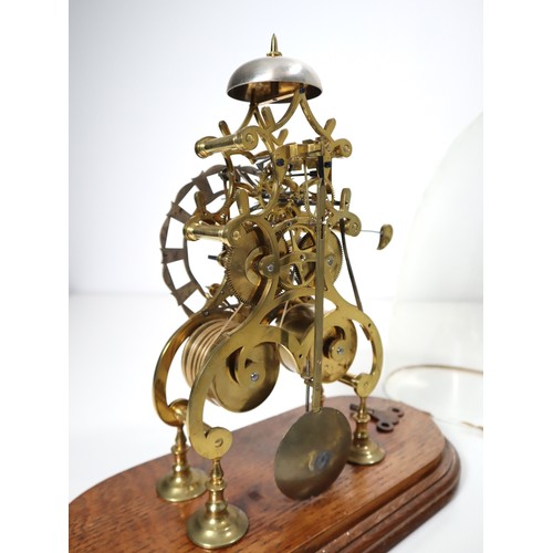 79 - Late 19th Century Brass Skeleton Clock
An elegant late 19th-century brass skeleton clock with an eig... 