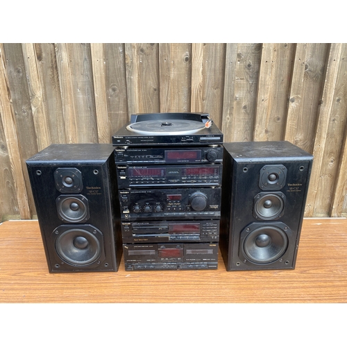 A Technics Hi-Fi Separates Stereo Stack System featuring Components ...