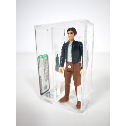 Star Wars Kenner 3.75" Loose Action Figure 1980 Han Solo Bespin Outfit Hong Kong AFA 80 Near Mint