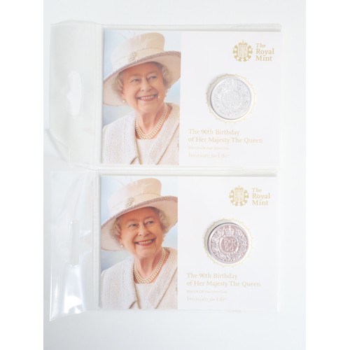7 - Two The 90th Birthday of Her Majesty The Queen 2016 UK £20 Fine Silver Brilliant Uncirculated Coin 9... 