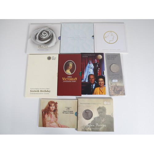 17 - Nine various brilliant uncirculated Cupro-Nickel Commemorative £5 UK Coins