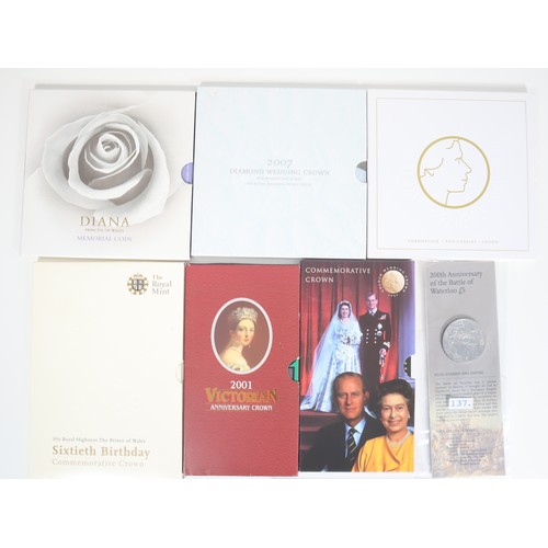 17 - Nine various brilliant uncirculated Cupro-Nickel Commemorative £5 UK Coins