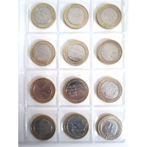 20 - A collection of 31 circulated £2 coins all different designs + uncirculated 1986 Commonwealth Games ... 