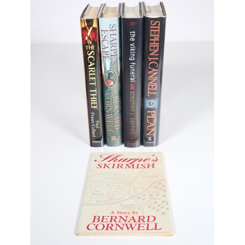 60 - Signed Hardback Books includes The Scarlet Thief Paul Fraser Collard, Sharpe's Escape Bernard Cornwe... 