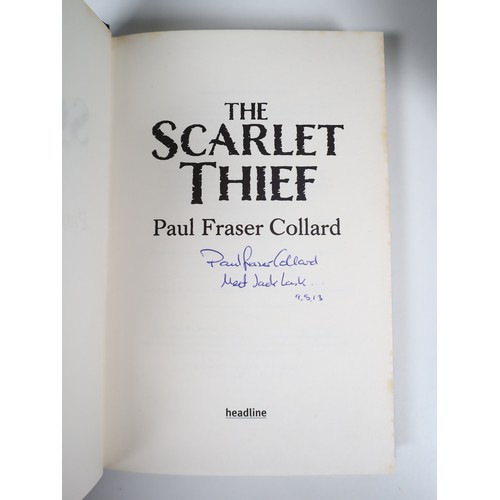 60 - Signed Hardback Books includes The Scarlet Thief Paul Fraser Collard, Sharpe's Escape Bernard Cornwe... 