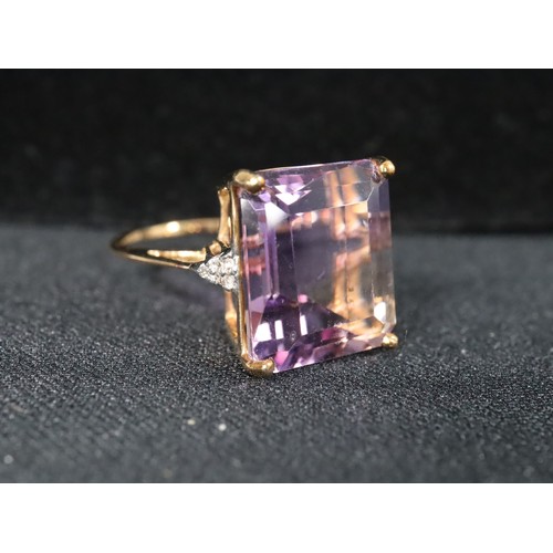 30 - Wobito Alpine Cut Optuc Quartz , Marambaia London Blue Topaz & White Zircon 9K Gold Ring Atgw 4.21ct... 