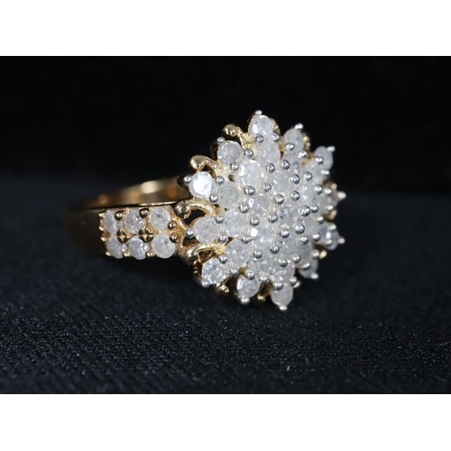 32 - 1ct Diamond Midas Ring Gold Plated Silver Size N to O, Rose Danburite & White Zircon 9K Gold Ring At... 