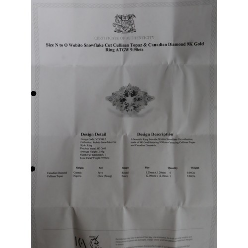 32 - 1ct Diamond Midas Ring Gold Plated Silver Size N to O, Rose Danburite & White Zircon 9K Gold Ring At... 