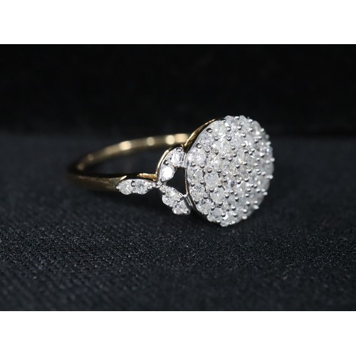 33 - 1/2ct Diamond 9K Gold Heart Ring Size N to O, 1/2 ct GH Diamond 9K Gold Ring Size N to O, 1/2ct Diam... 