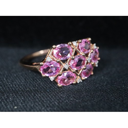 41 - 1.78ct Mozambique Pink Spinel 9K Gold Ring, Sakaraha Pink Sapphire & Diamond 9K Rose Gold Ring Atgw ... 