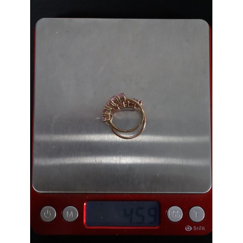 41 - 1.78ct Mozambique Pink Spinel 9K Gold Ring, Sakaraha Pink Sapphire & Diamond 9K Rose Gold Ring Atgw ... 