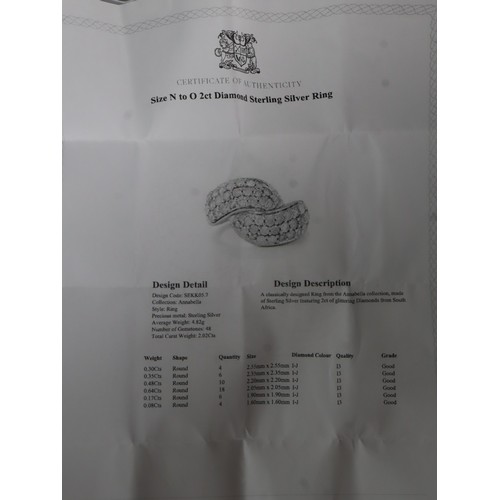 49 - 1ct Diamond Sterling Silver Butterfly Ring, 2ct Champagne Diamond Sterling Silver Ring, 1ct Diamond ... 