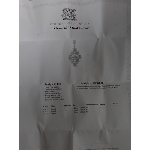 55 - Ethiopian Opal & Diamond 9K Gold Pendant Atgw 1.59cts, 1ct Diamond 9K Gold Pendant, 3/4ct Diamond 9K... 